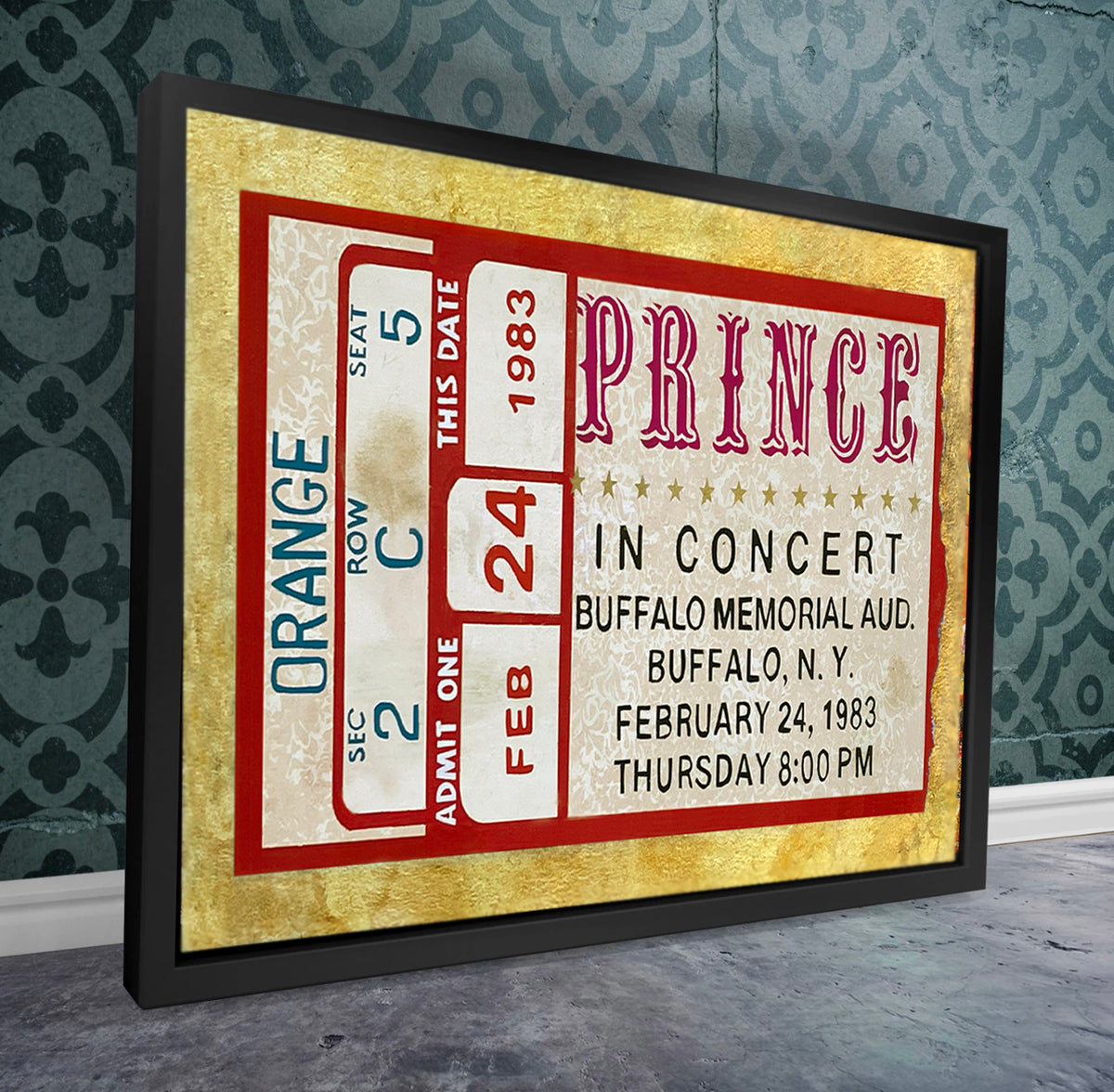 Prince, Vintage Concert Ticket by Marco Sacchi Art – MarcosacchiArt