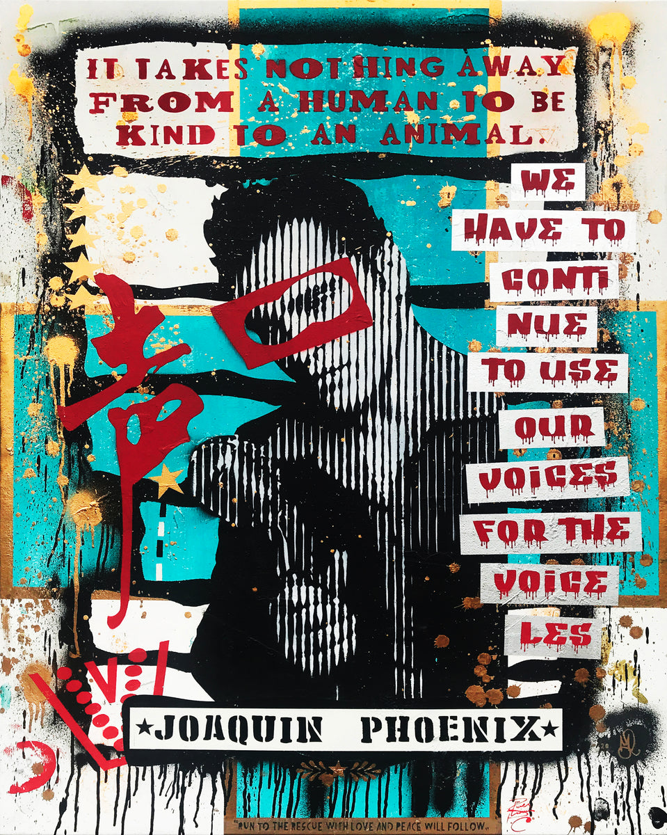 Joaquin Phoenix Canvas Print – LA Animal Save