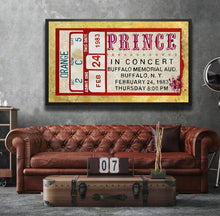 Prince Vintage Concert Ticket Painting by Marco Sacchi