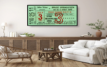Bruce Springsteen Vintage Concert Ticket by Marco Sacchi Art