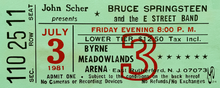 Bruce Springsteen Vintage Concert Ticket by Marco Sacchi Art