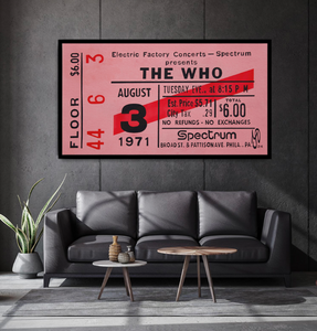 The Who Vintage Concert Ticket original painting by Marco Sacchi Art